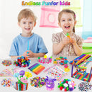 Arts and Crafts Supplies for Kids, 2000+Pcs DIY Craft Kits, Ages 6-10, Unisex, Multicolor, Modern, Includes Oxford Cloth Bag, Safetu Scissors