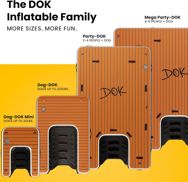 Dog- Inflatable Dock Platform: Safe & Easy Water Access for Dogs up to 230 Lbs; Floating Non-Slip EVA Foam with Dog Boat Ramp for Pool, Dock, & Lake | Military Grade & High Visibility