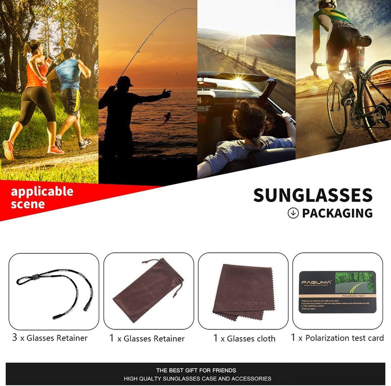 Sports Polarized Sunglasses for Men Cycling Driving Fishing UV400 Protection