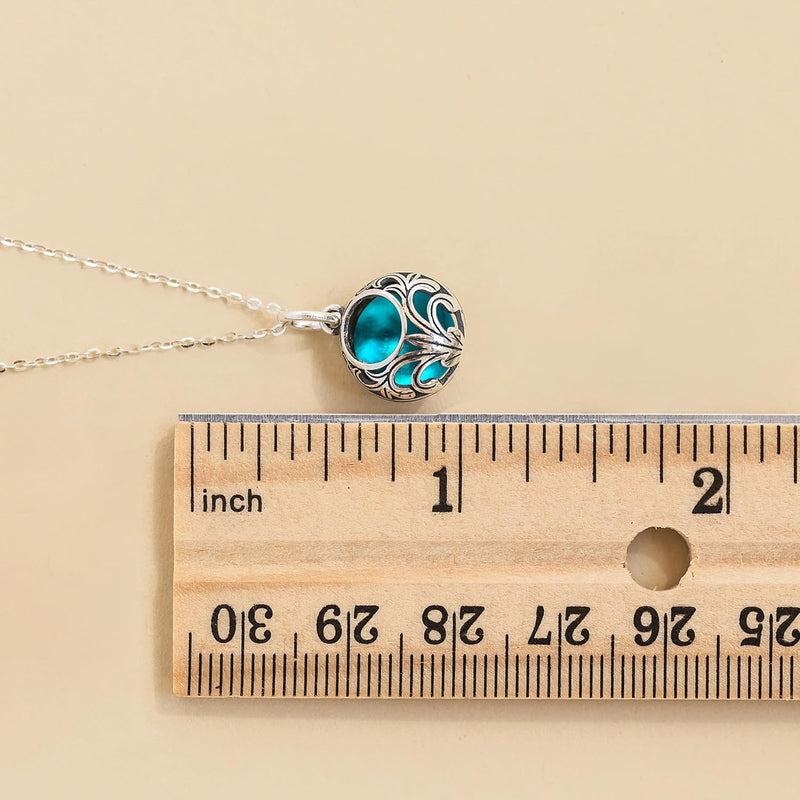 Handmade Vintage Lace Necklace, Recycled Vintage Bottle Glass, Sterling Silver, Eco Friendly, Made in USA, Birthday Gifts, Mothers Day, Women, Anniversary (Mason Jar (Aqua))