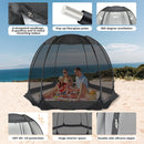Screen House Gazebo, 6-10-15 Person Pop up Igloo Screened Canopy Tent with Mosquito Netting Sides, Instant UV Resistant Sun Shelter for Garden, Patio, Backyard