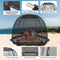 Screen House Gazebo, 6-10-15 Person Pop up Igloo Screened Canopy Tent with Mosquito Netting Sides, Instant UV Resistant Sun Shelter for Garden, Patio, Backyard