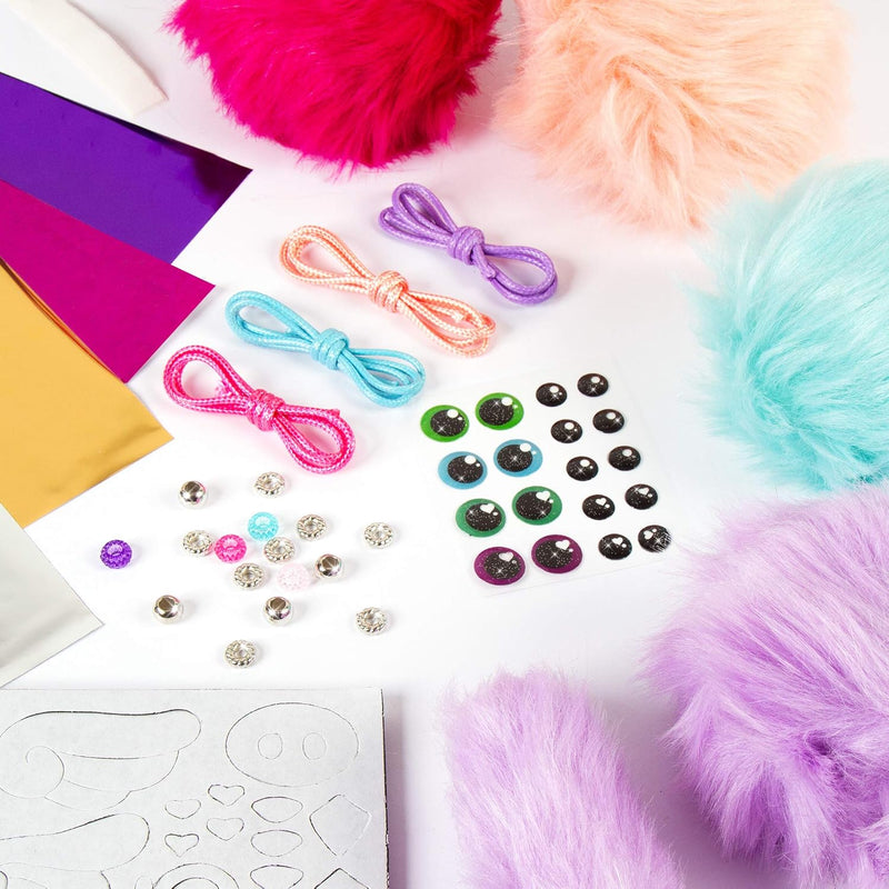 DIY Cuddle Mob Kit - Create 4 Adorable Pom Pom Characters with 36 Pieces - All-In-One Arts & Crafts Set for Tweens & Girls - Fun, Skill-Building Craft for Kids Ages 8+ Creative Gift