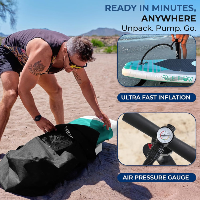 Inflatable Stand up Paddle Board with Premium SUP Accessories – Wide Stable Design with Non-Slip EVA Deck Pad for Adults and Youth of All Skill Levels