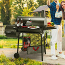 CC1830S 30" BBQ Charcoal Grill and Offset Smoker | 811 Square Inch Cooking Surface, Outdoor for Camping | Black