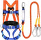 Safety Harness Fall Protection Kit: Full Body Roofing Harnesses with Shock Absorbing Lanyard - Updated Comfortable Waist Pad